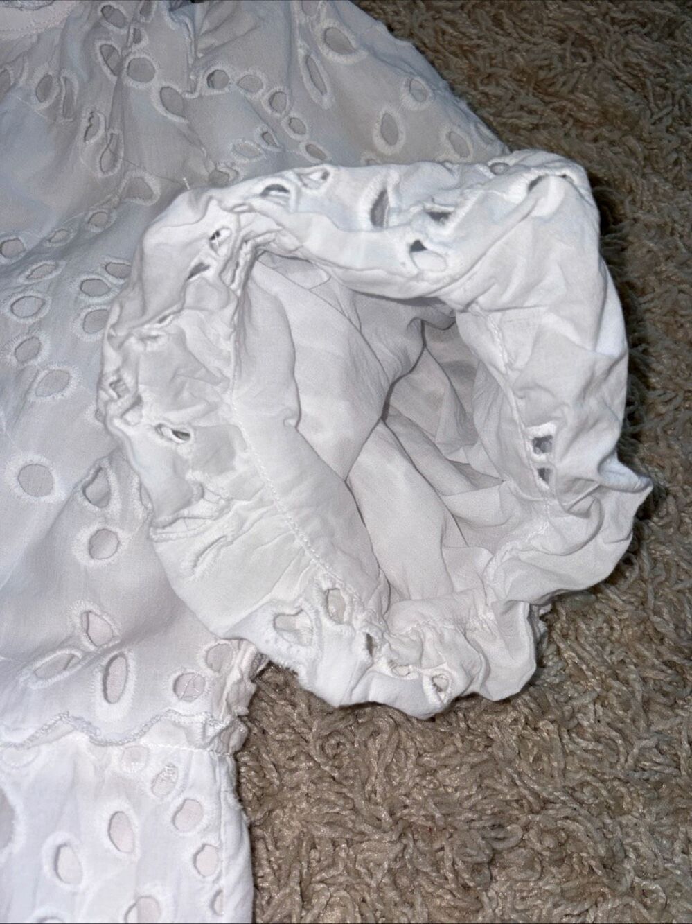 Tuckernuck White Eyelet Lace Palmer Mini Dress size M Cameran Eubanks Collab - Picture 10 of 12